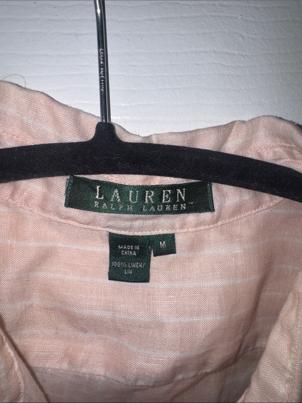 Lauren Ralph Lauren Pink Embroidered Monogram Button-Down Shirt - Picture 15 of 17